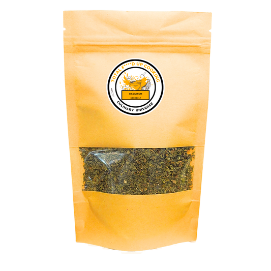 Standbeutel mit Basilikum