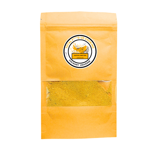 Standbeutel mit Kaffir Limettenschalen