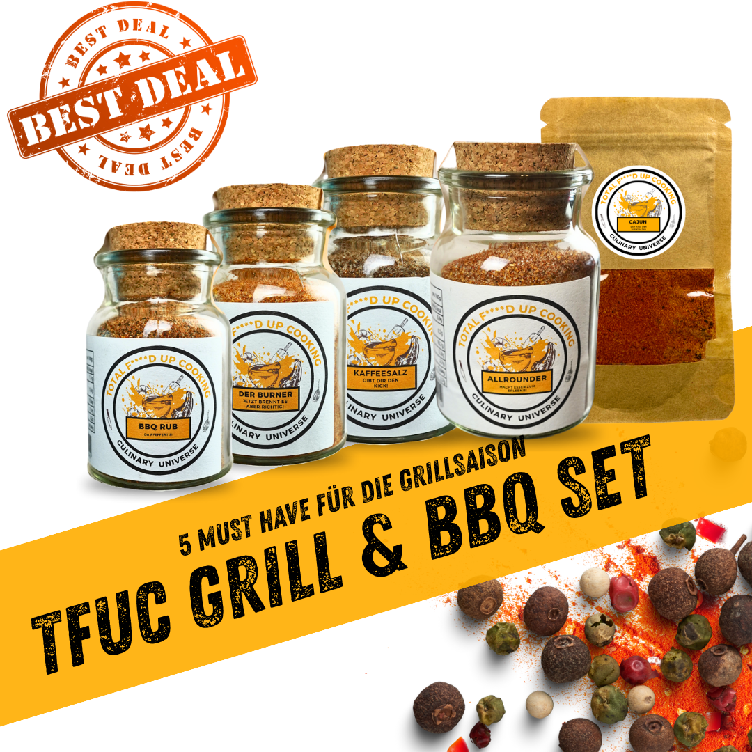Grillset mit 5 Gewürzmischungen
